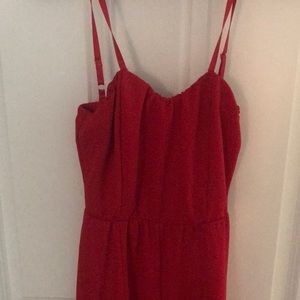 nasty gal red split leg jumpsuit